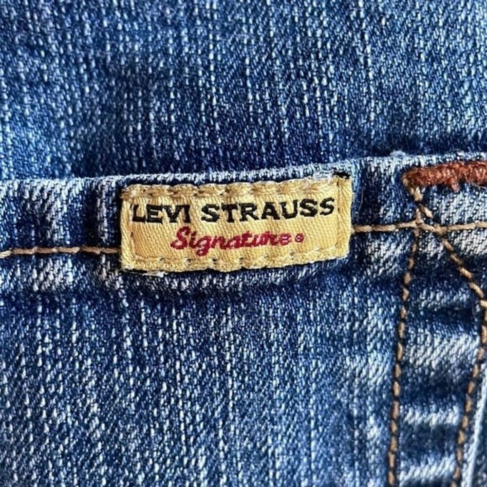 Levi Strauss Signature Mid Rise Bootcut Damas 8G Misses 8L Denim Jeans - Picture 3 of 3